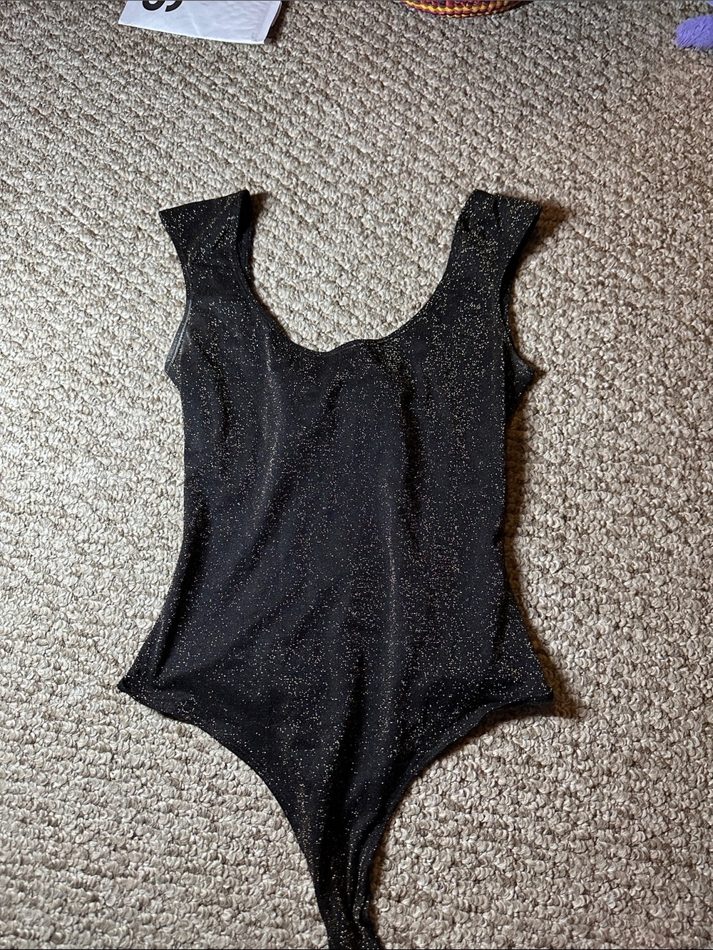 Black Sparkle One-Piece Bodysuit